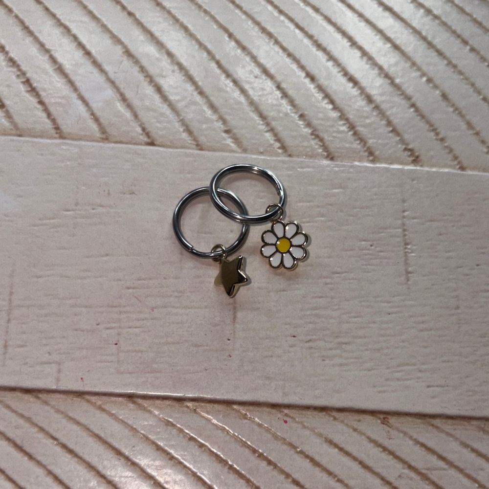 Silver Hoop Charms